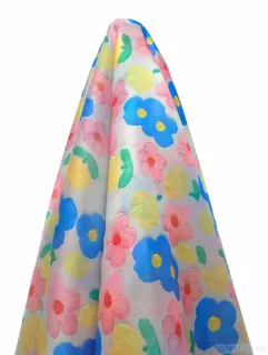 Organza fundal bej cu model floral